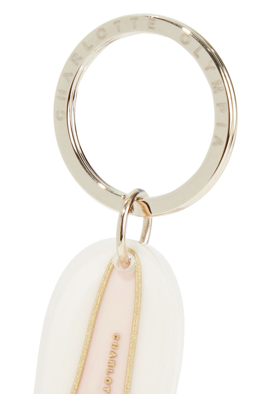 CHARLOTTE OLYMPIA Kiss Me Darcy bow-embellished Perspex keychain