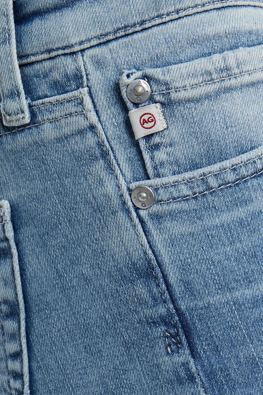 AG JEANS Cropped mid-rise skinny jeans