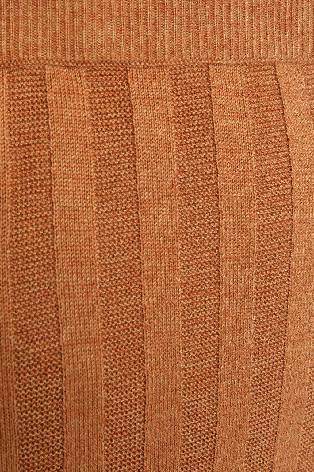 NAADAM Ribbed silk and cashmere-blend skirt