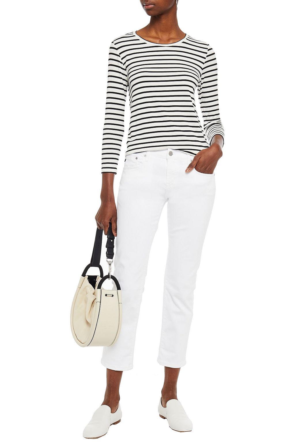 AG JEANS Cropped mid-rise slim-leg jeans