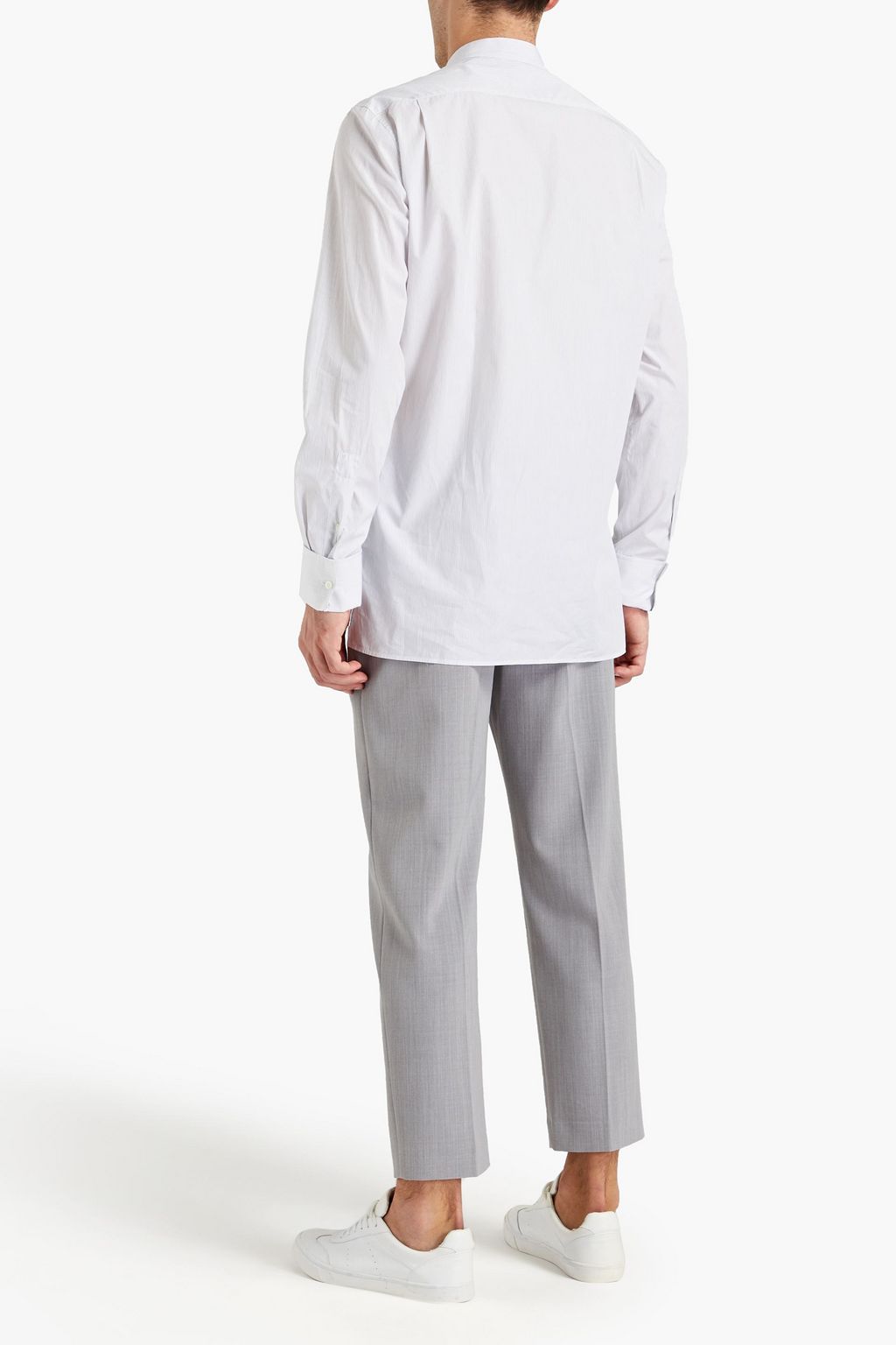 JOSEPH Striped cotton-poplin shirt