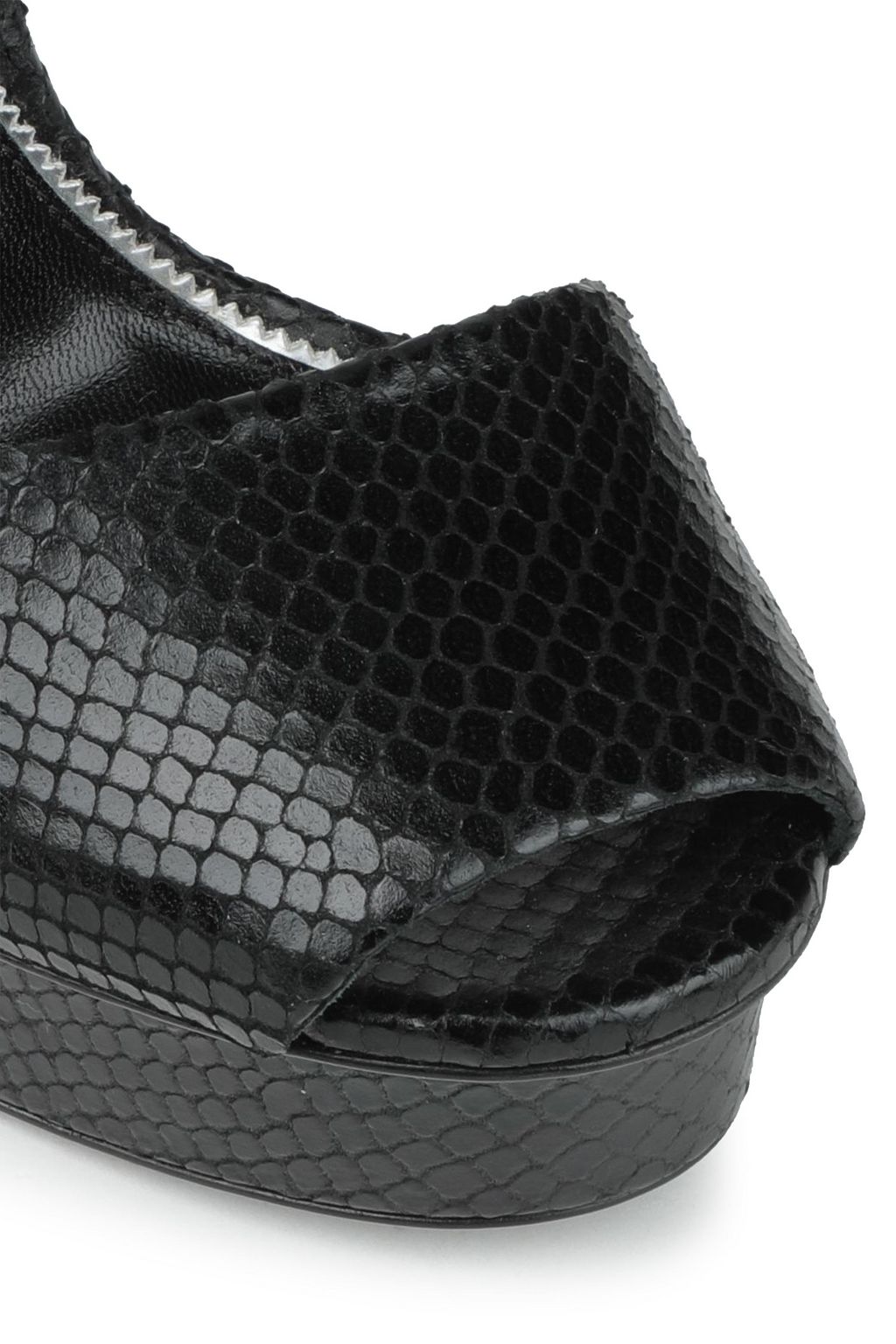TOM FORD Snake-effect leather platform sandals