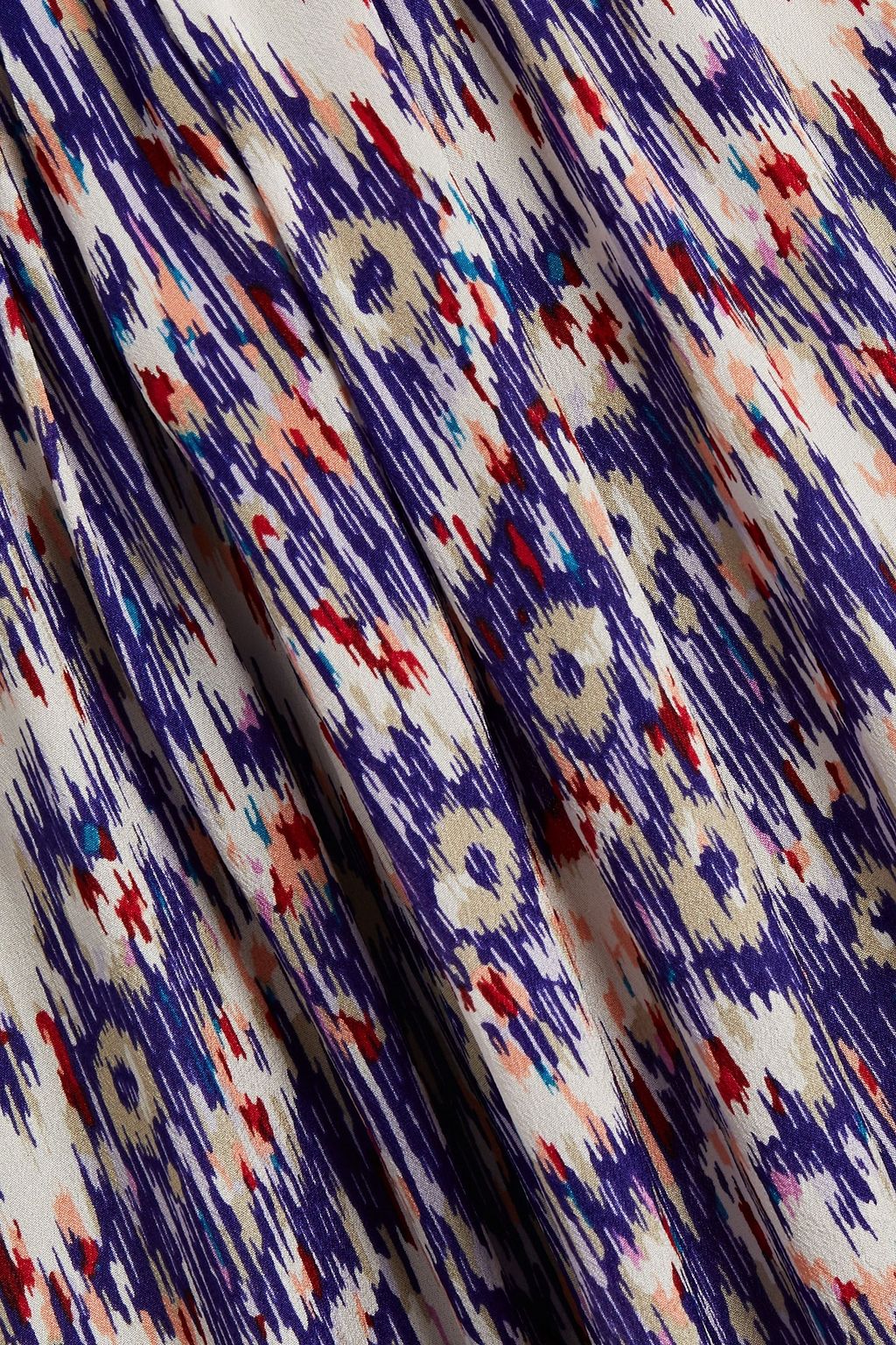 MARANT ÉTOILE Yescott asymmetric printed silk crepe de chine midi dress