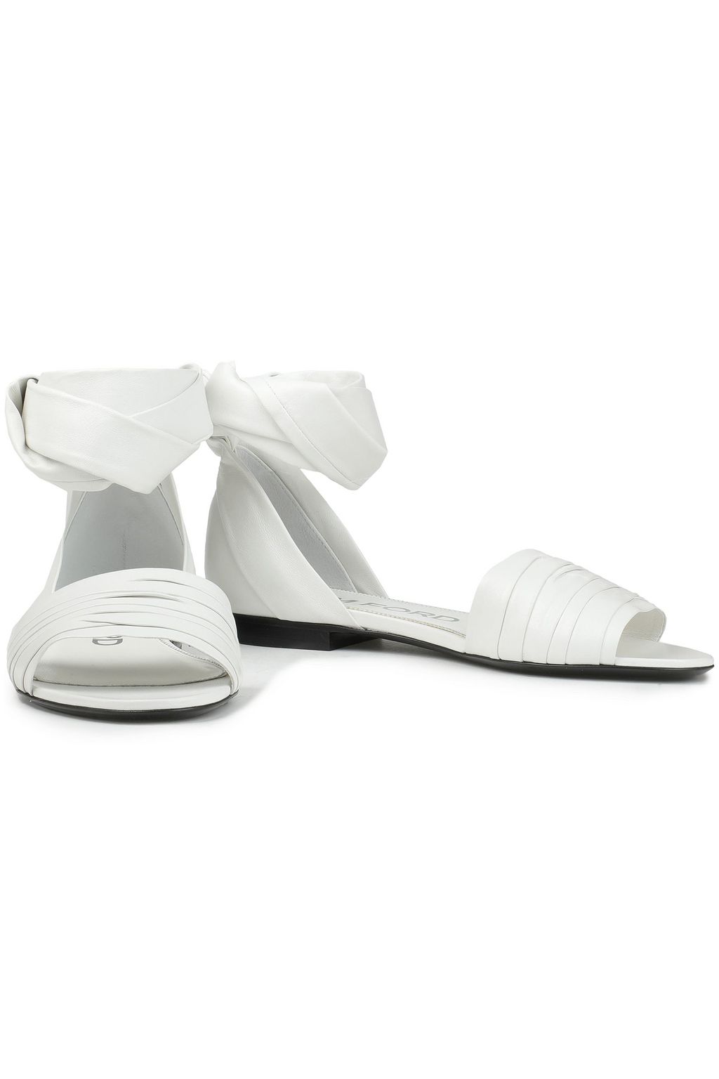 TOM FORD Pleated leather sandals