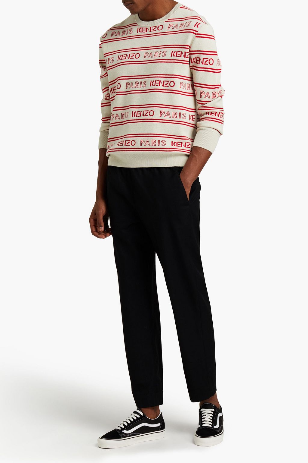 KENZO Jacquard-knit cotton-blend sweater