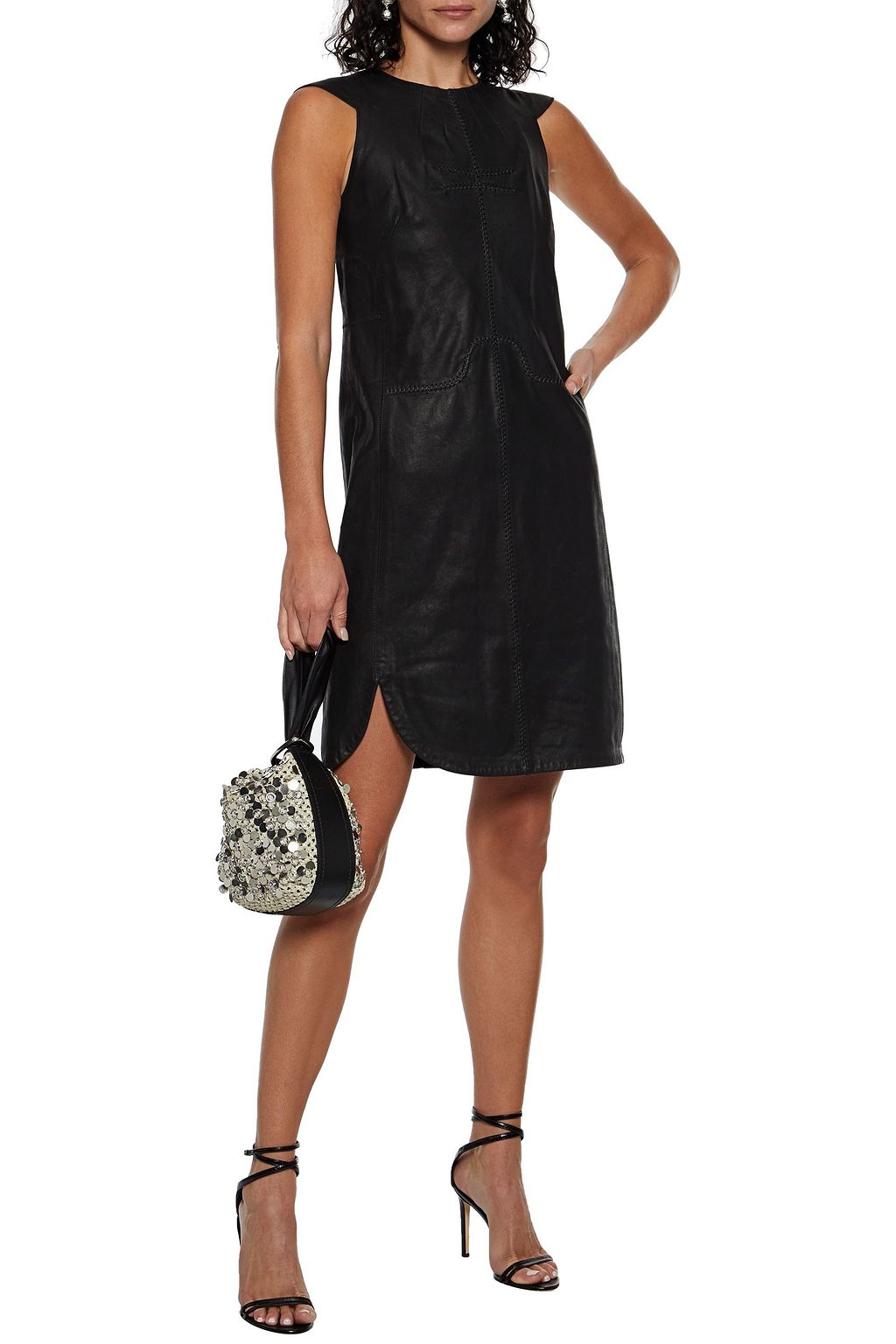 ISABEL MARANT Brazen whipstitched leather mini dress