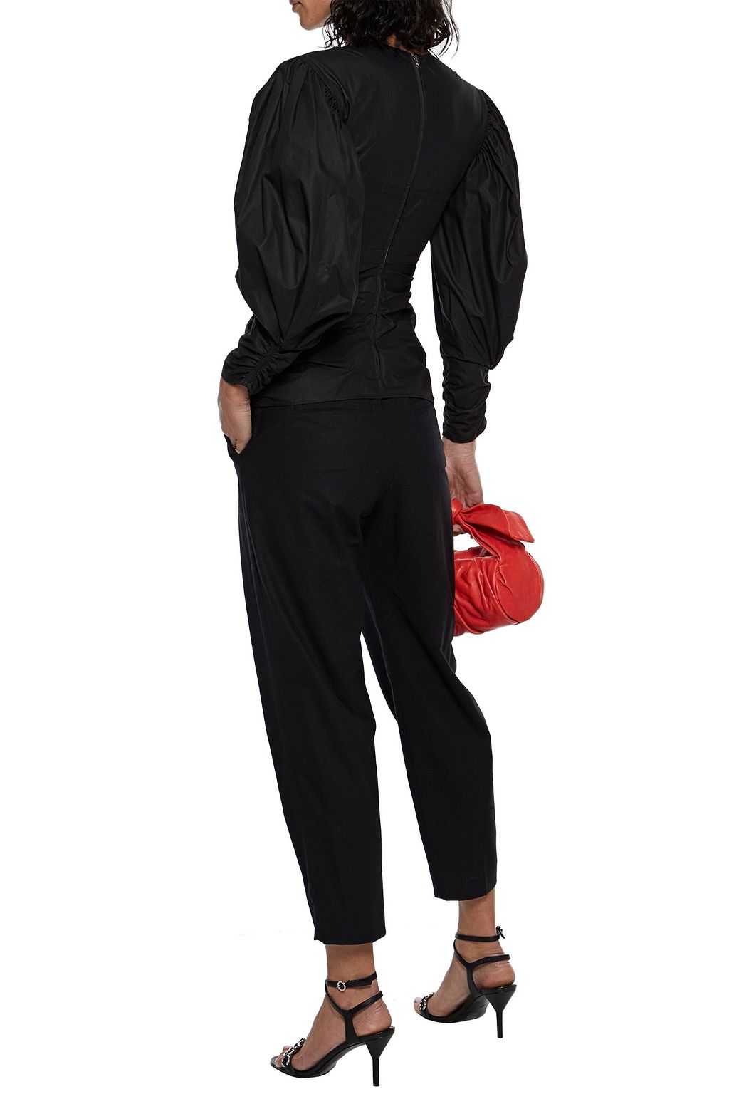 ISABEL MARANT Maya ruched cotton-poplin top