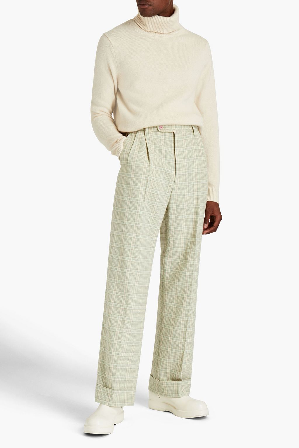 GUCCI Checked wool-blend suit pants