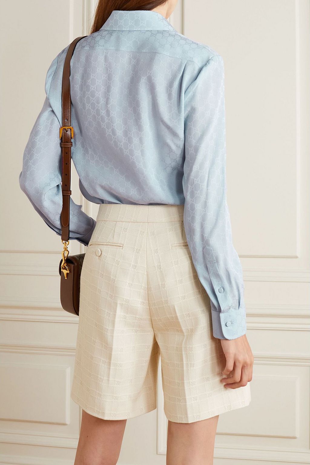 GUCCI Silk-jacquard shirt