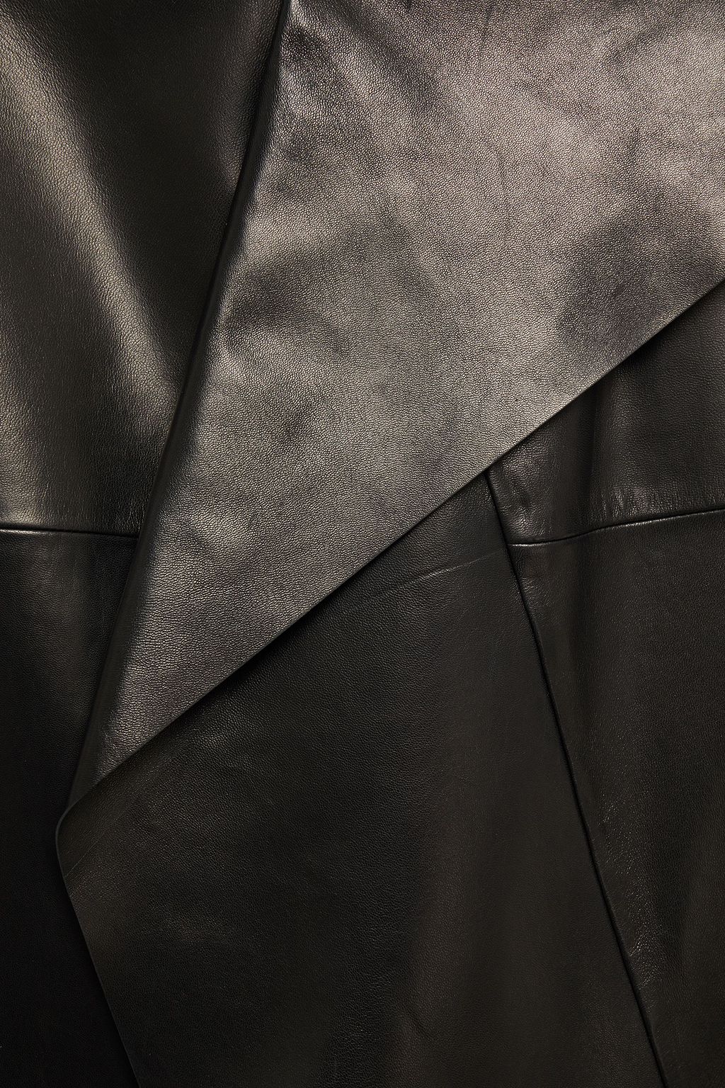 TOM FORD Draped leather midi skirt