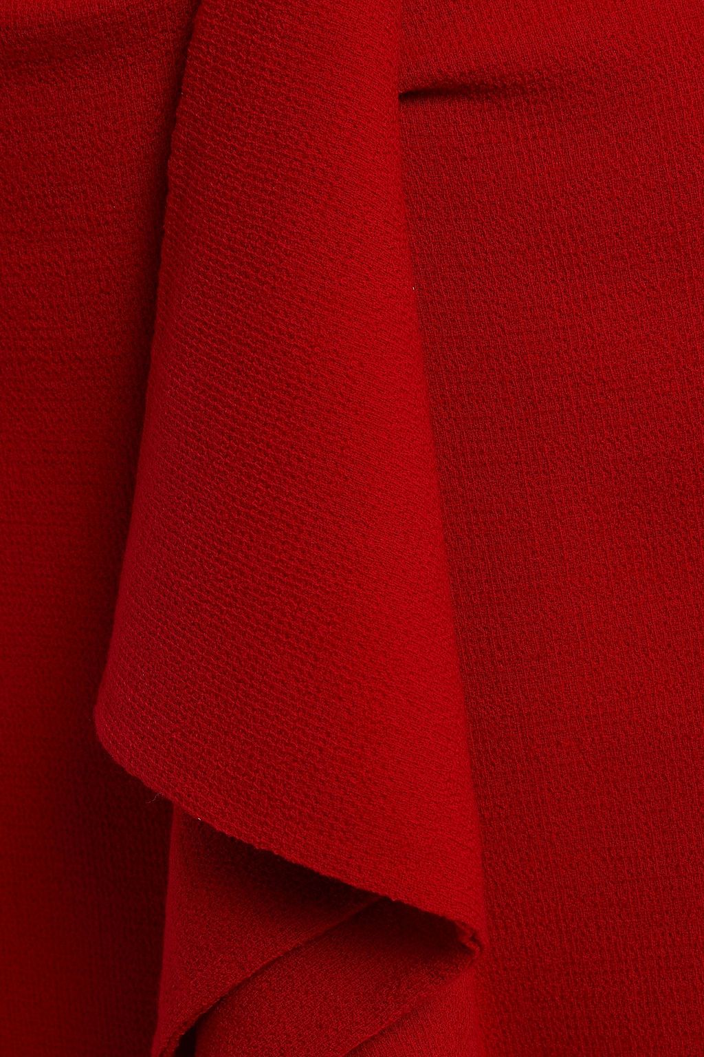 OSCAR DE LA RENTA One-shoulder draped stretch-wool crepe dress