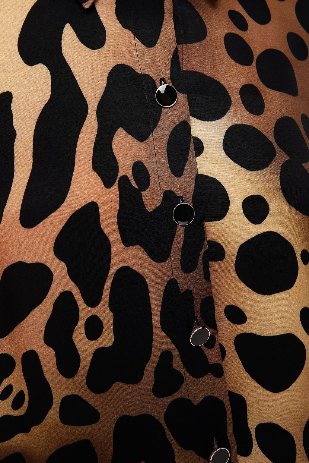 JUST CAVALLI Leopard-print satin shirt