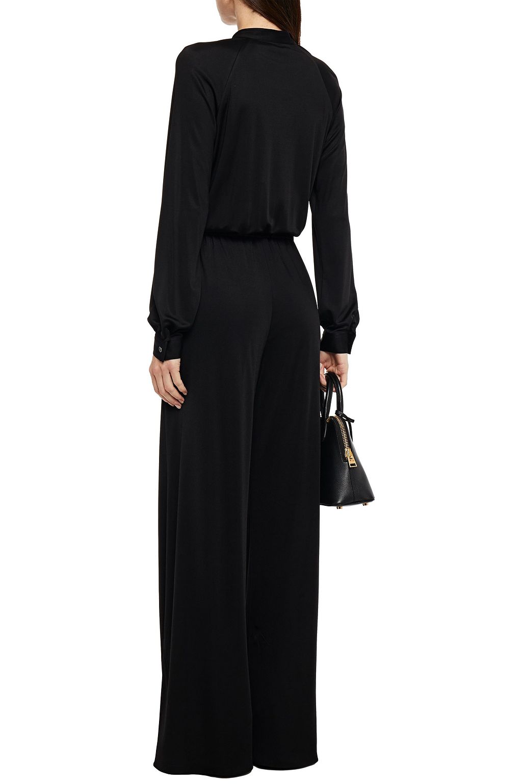 TOM FORD Silk-trimmed satin-jersey jumpsuit