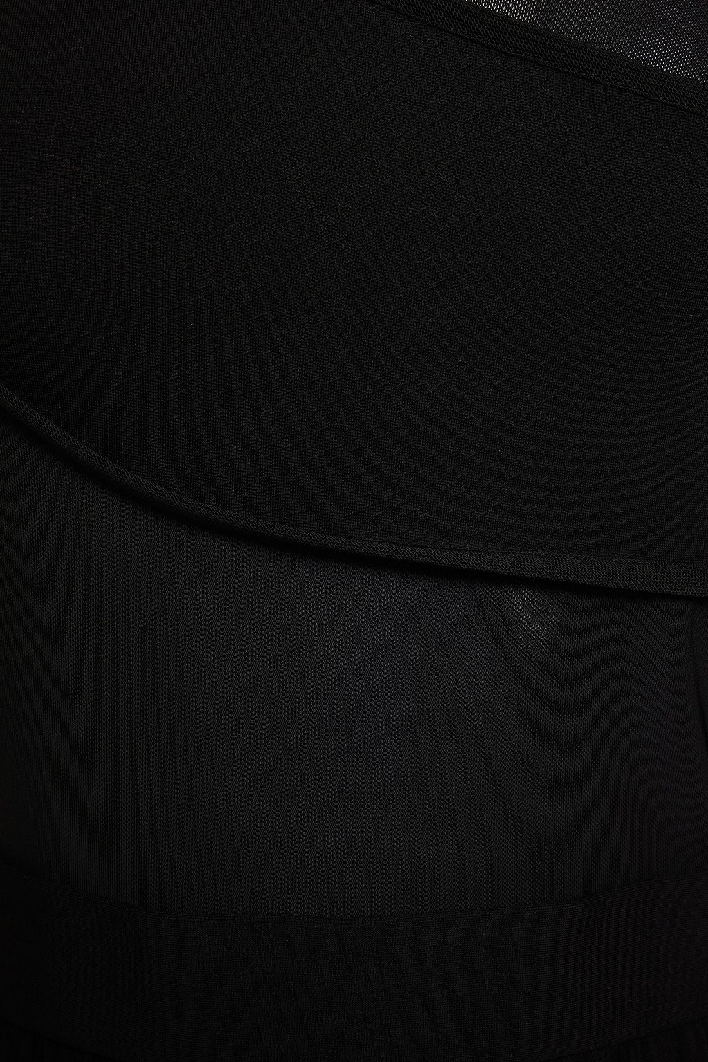JUST CAVALLI One-shoulder tulle-paneled layered chiffon and jersey mini dress