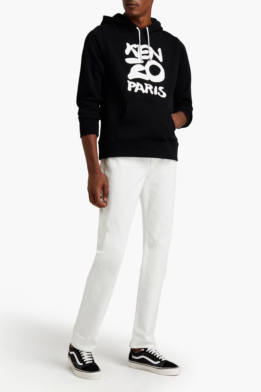 KENZO Printed French cotton-terry hoodie