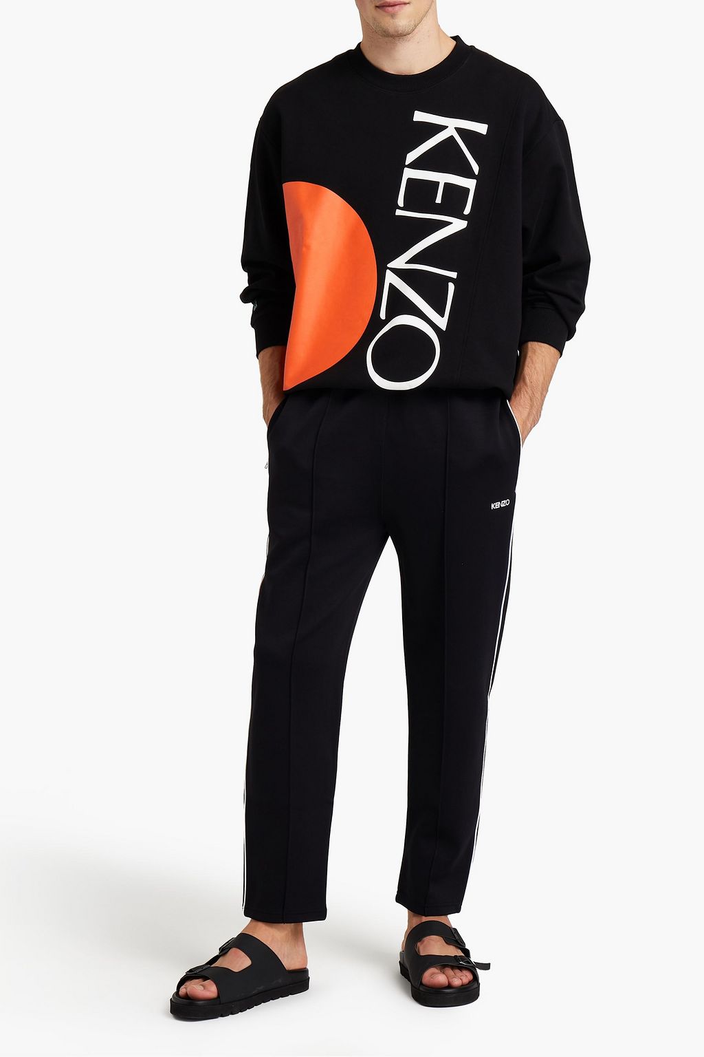 KENZO Printed French cotton-terry sweatshirt