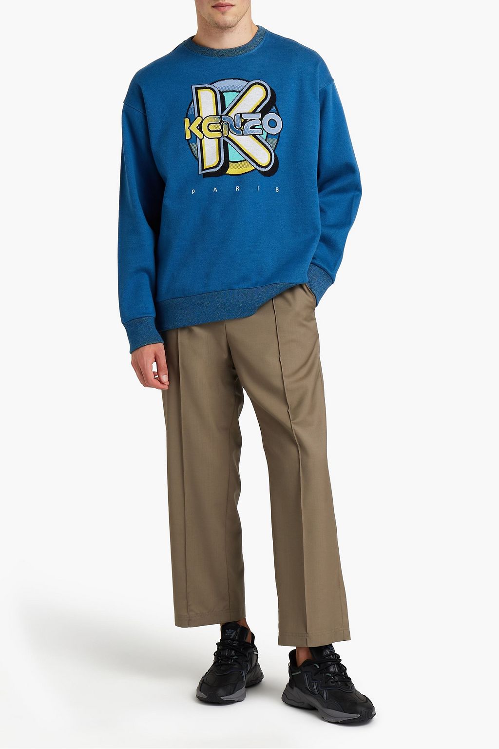 KENZO Jacquard-knit cotton sweatshirt