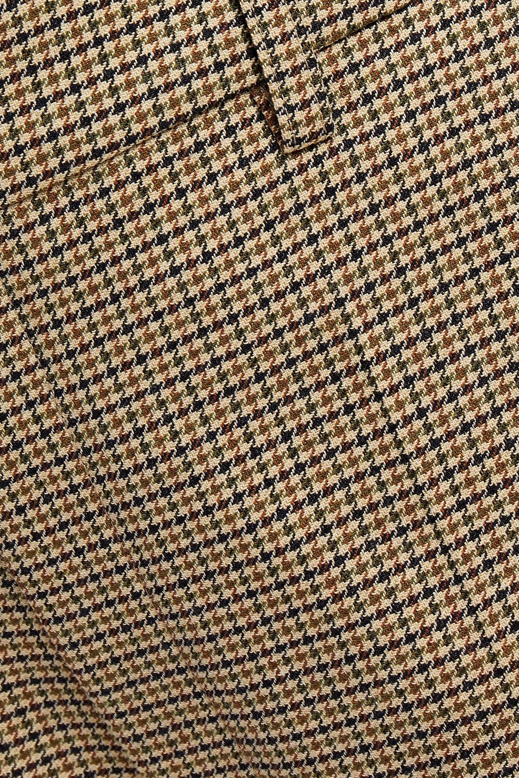 GESTUZ Houndstooth woven wide-leg pants