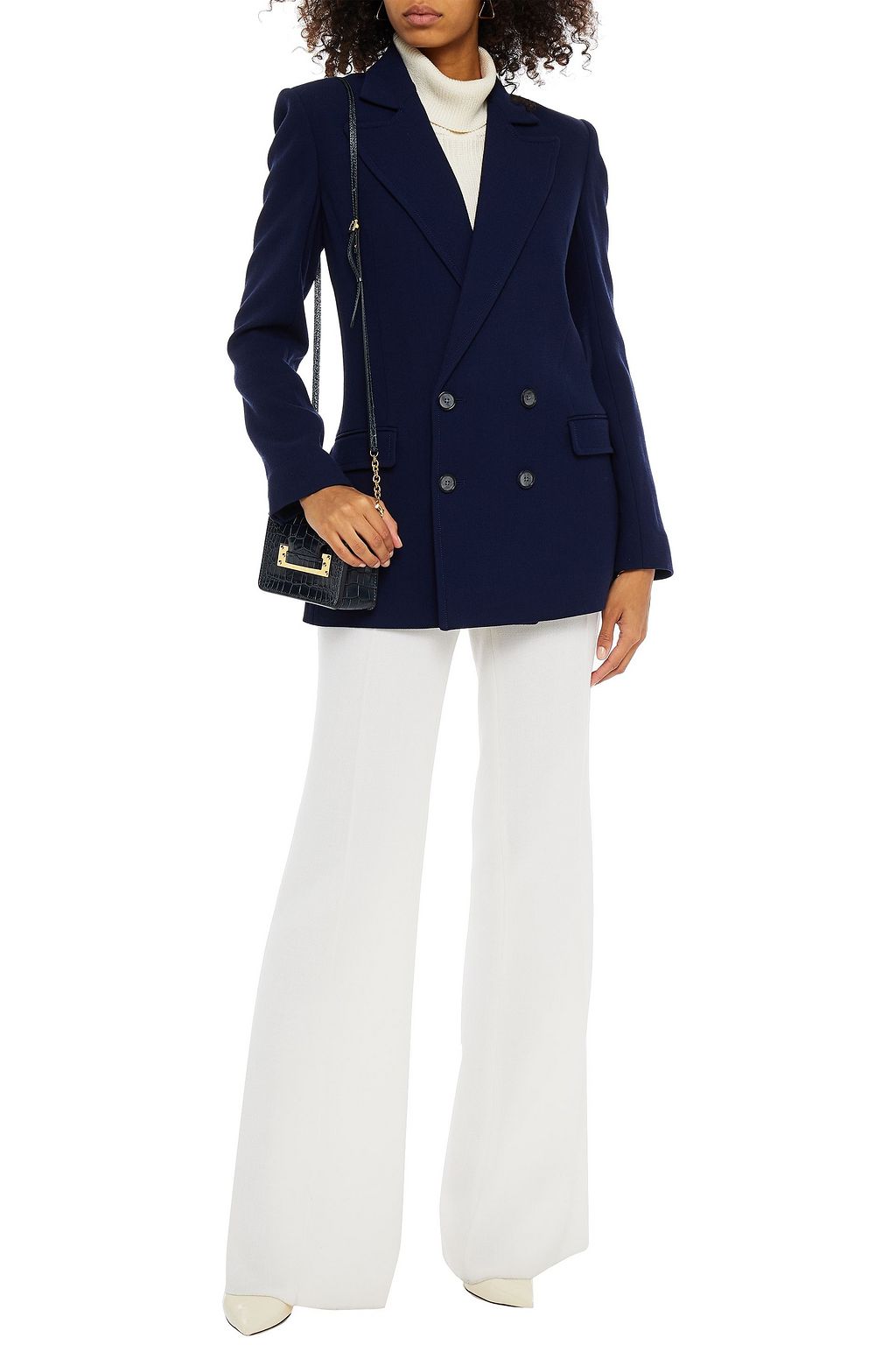 ROLAND MOURET Gilroy double-breasted wool-crepe blazer