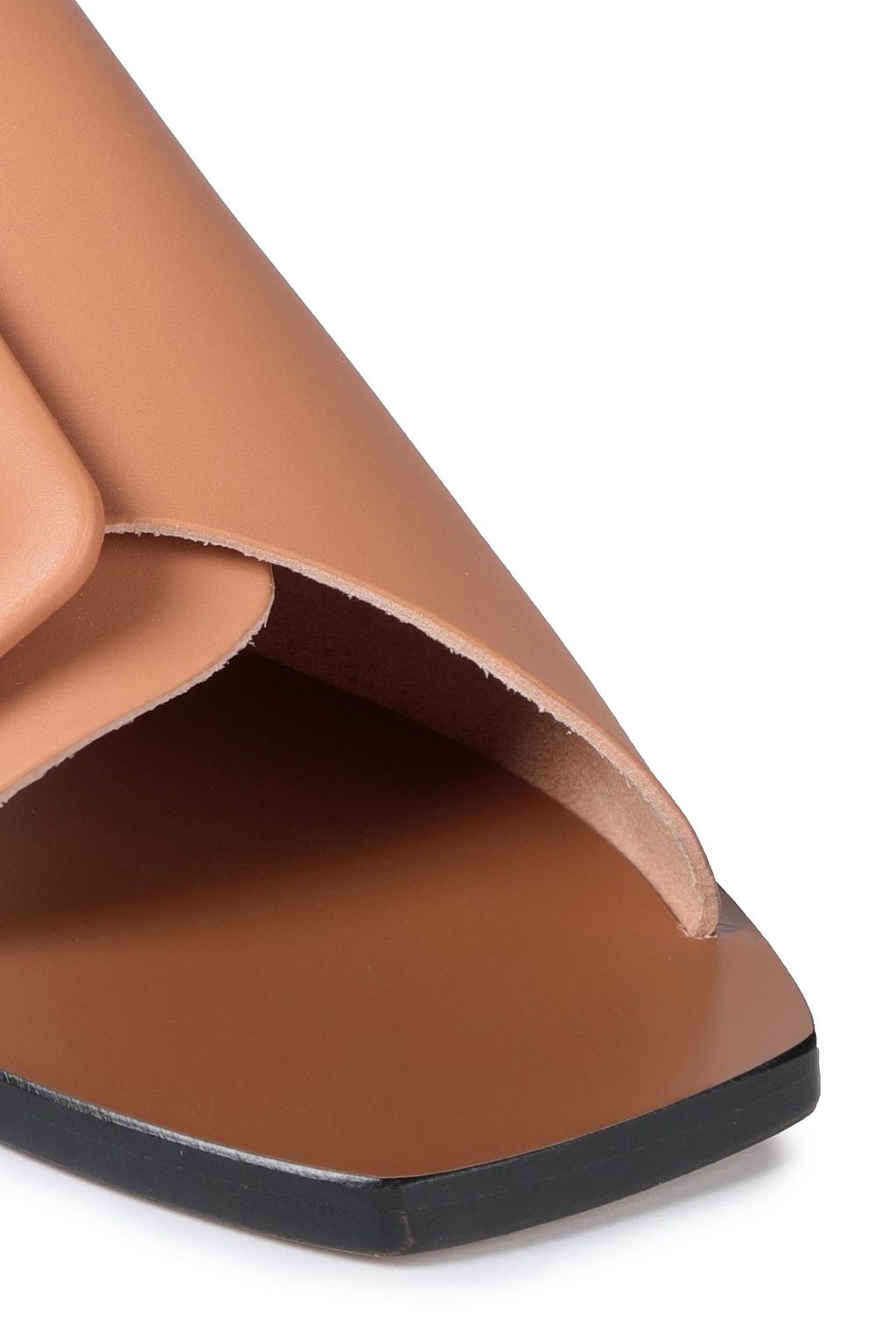 ATP ATELIER Buckled leather slides