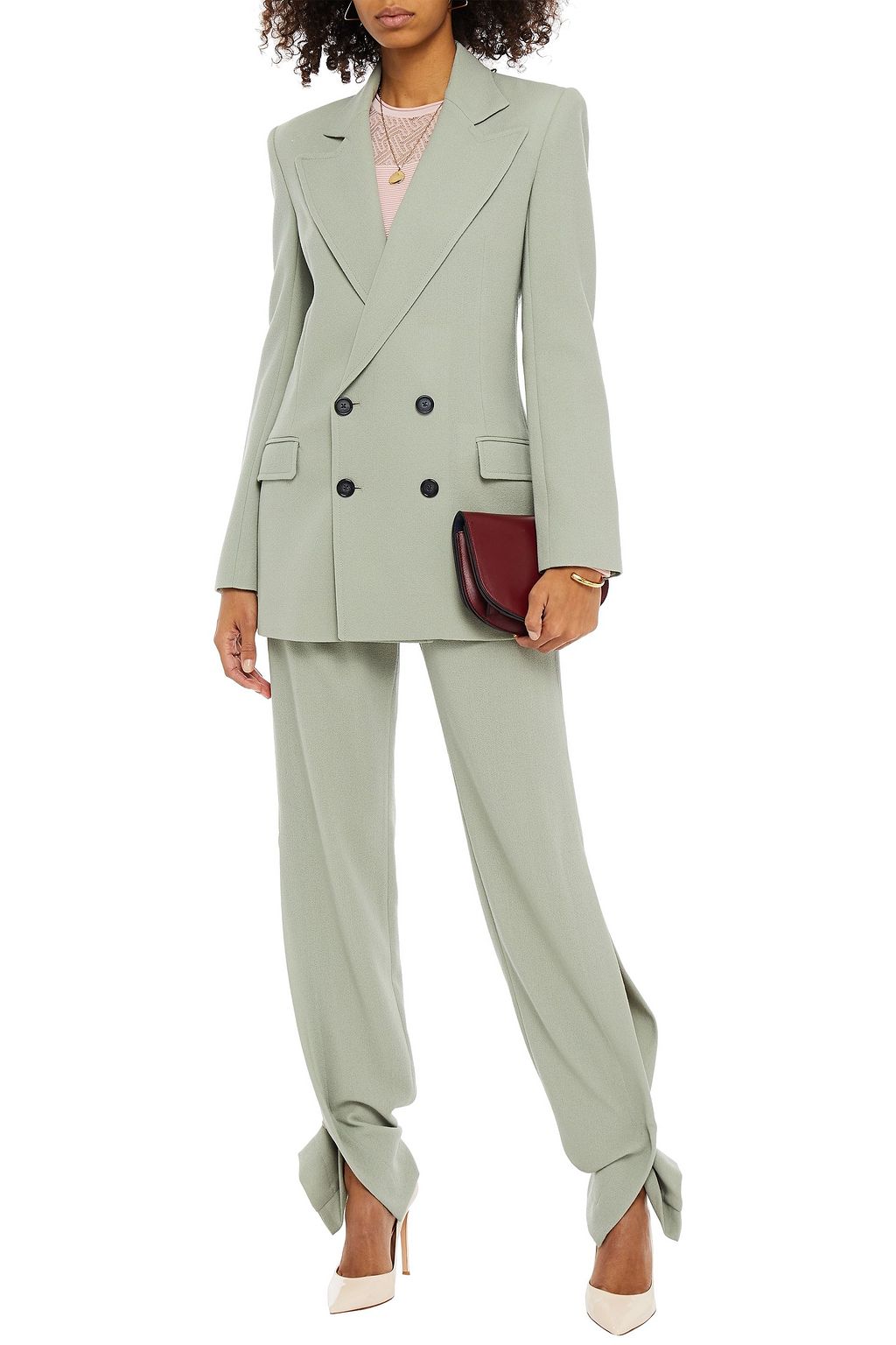 ROLAND MOURET Gilroy double-breasted wool-crepe blazer