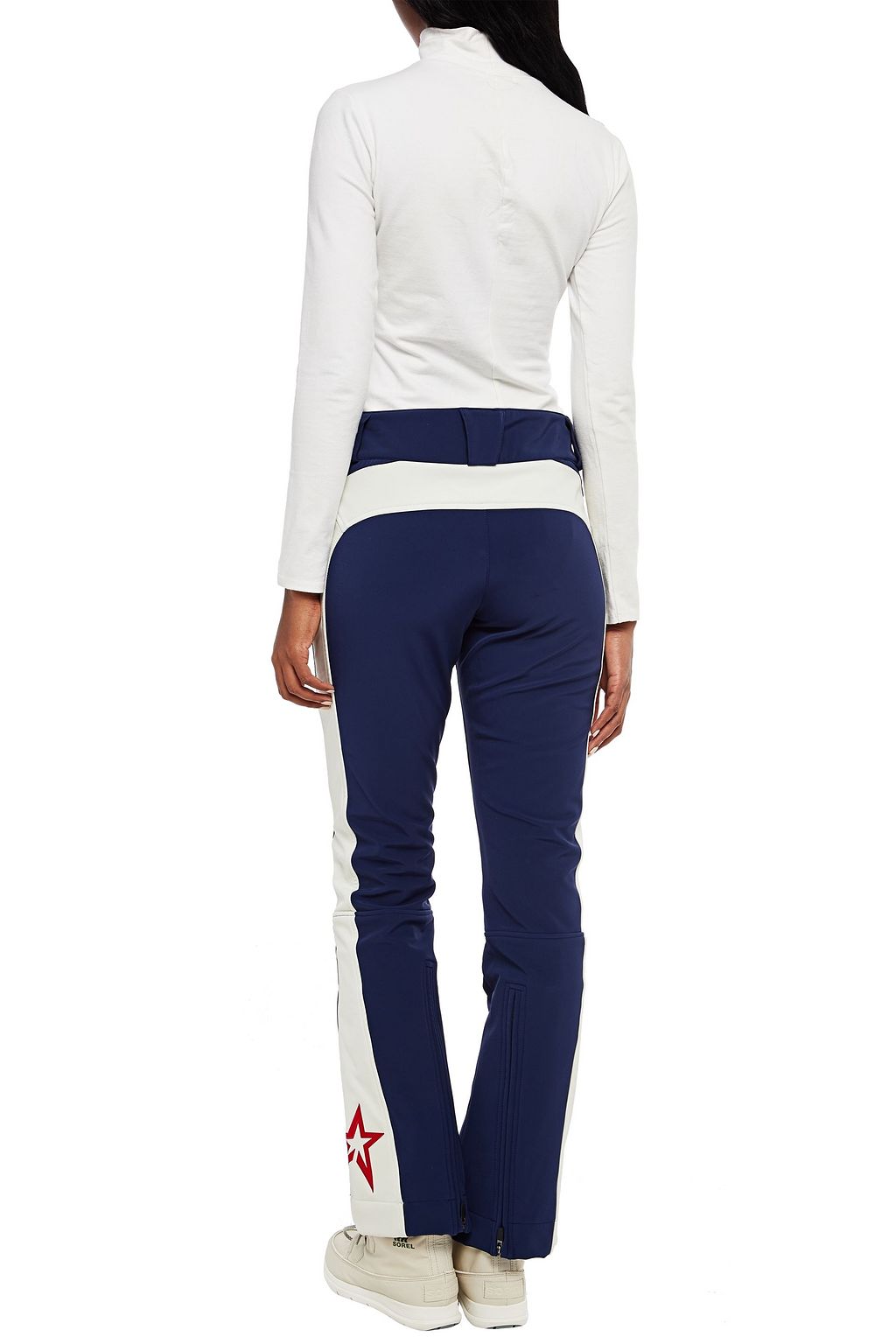 PERFECT MOMENT Embroidered two-tone scuba ski pants