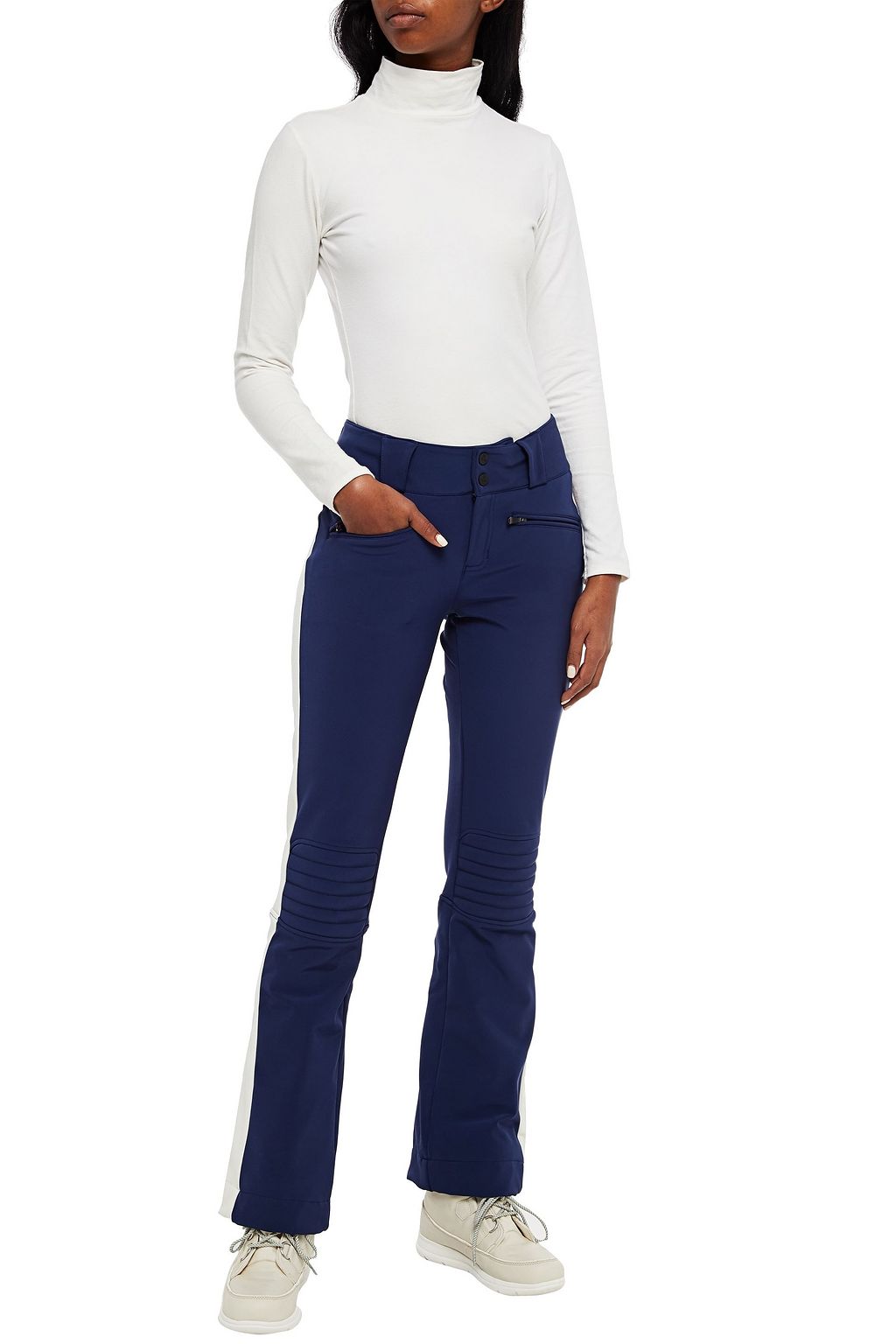 PERFECT MOMENT Embroidered two-tone scuba ski pants