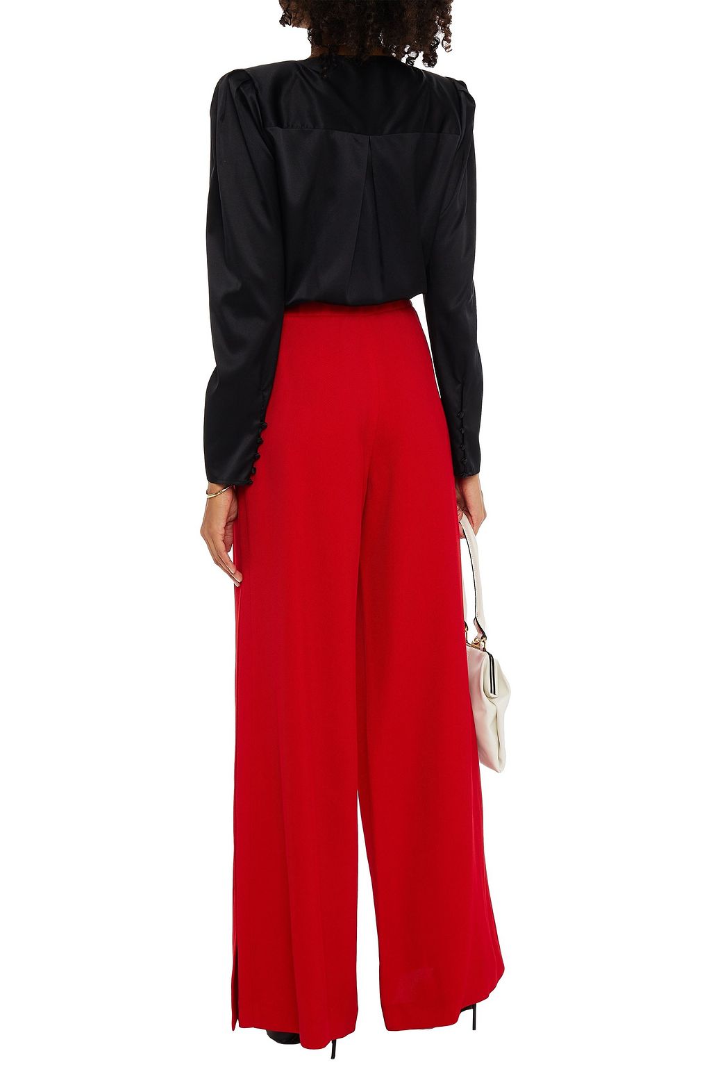 ROLAND MOURET Aperol piqué wide-leg pants