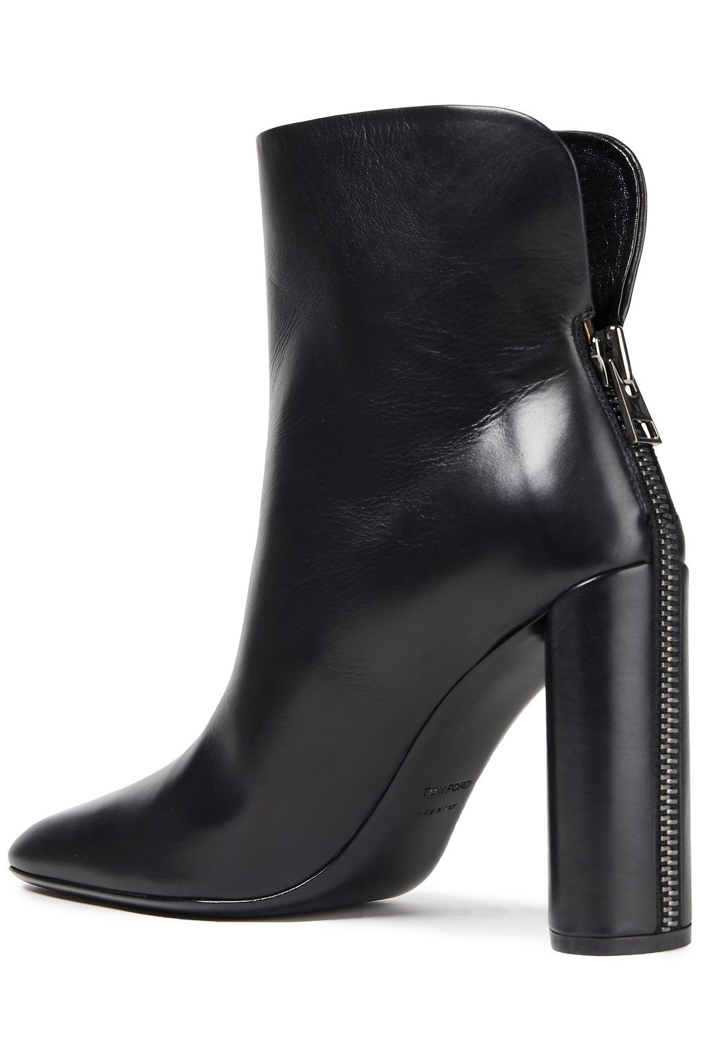 TOM FORD Zip-detailed leather ankle boots