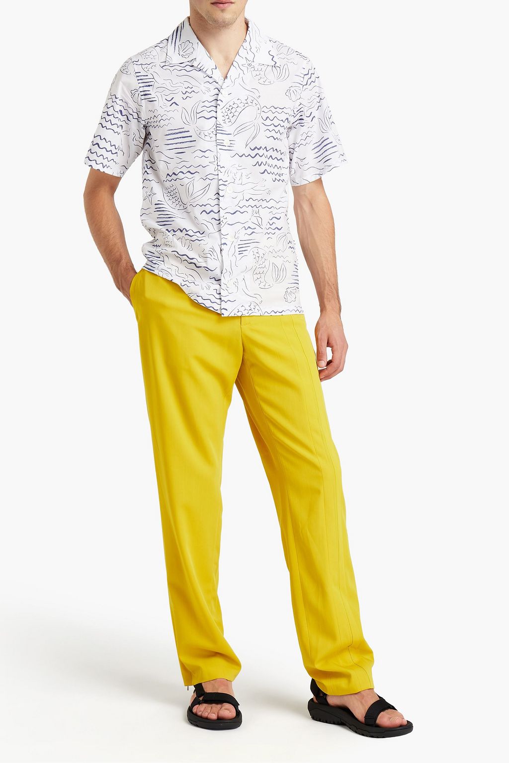 KENZO Hemd aus Baumwollpopeline mit Print