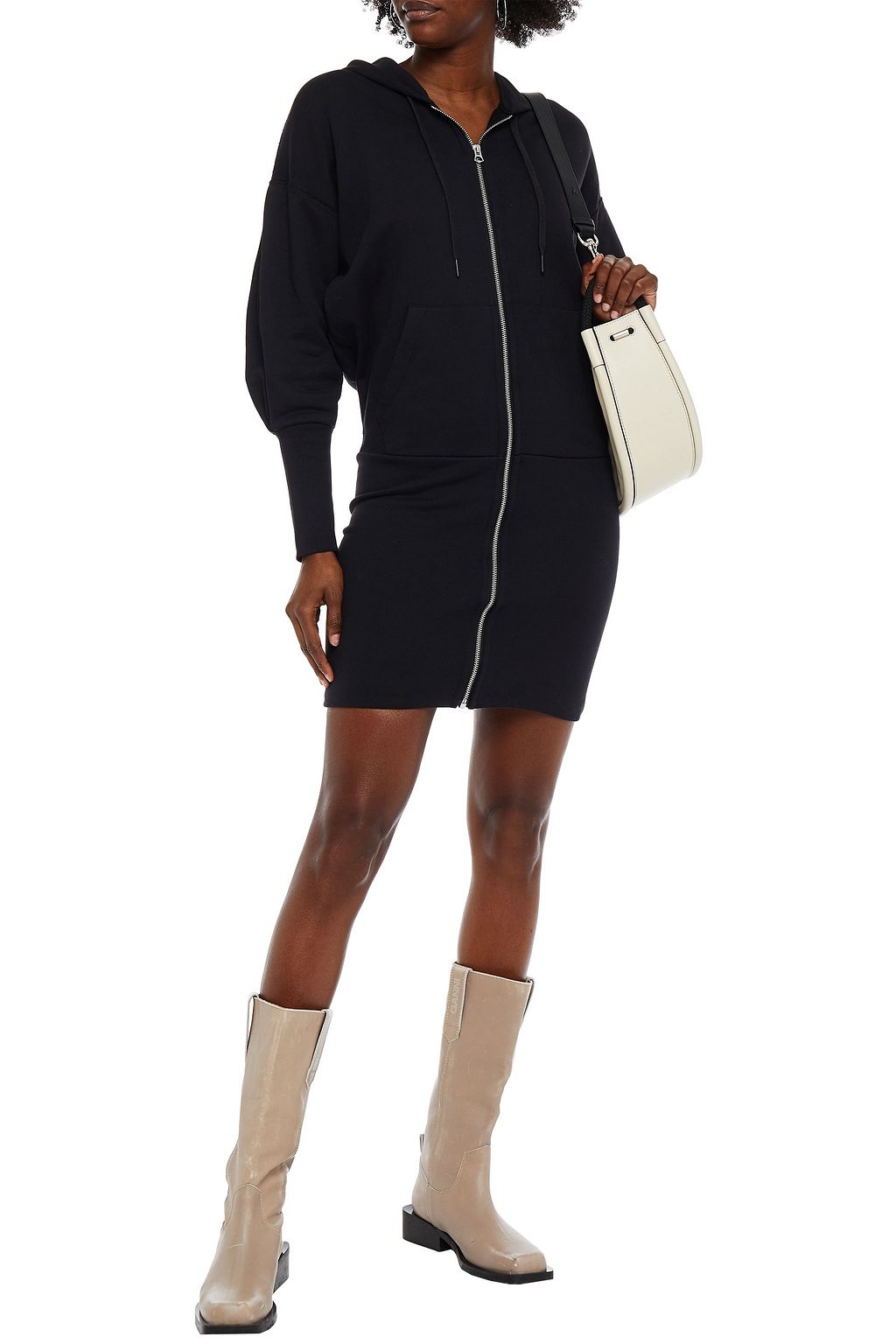 RAG & BONE Forest French cotton-blend terry hooded mini dress
