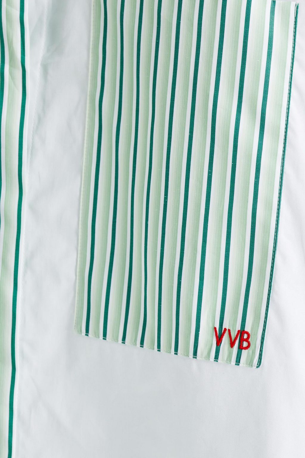 VICTORIA, VICTORIA BECKHAM Paneled striped cotton-poplin shirt