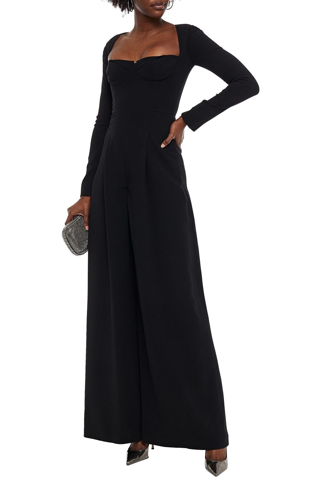 ROLAND MOURET Dawlish stretch-crepe wide-leg jumpsuit