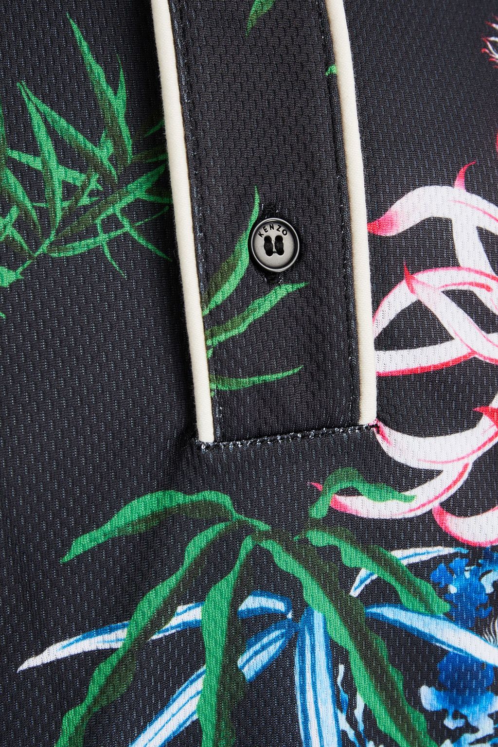 KENZO Printed tech-jersey polo shirt