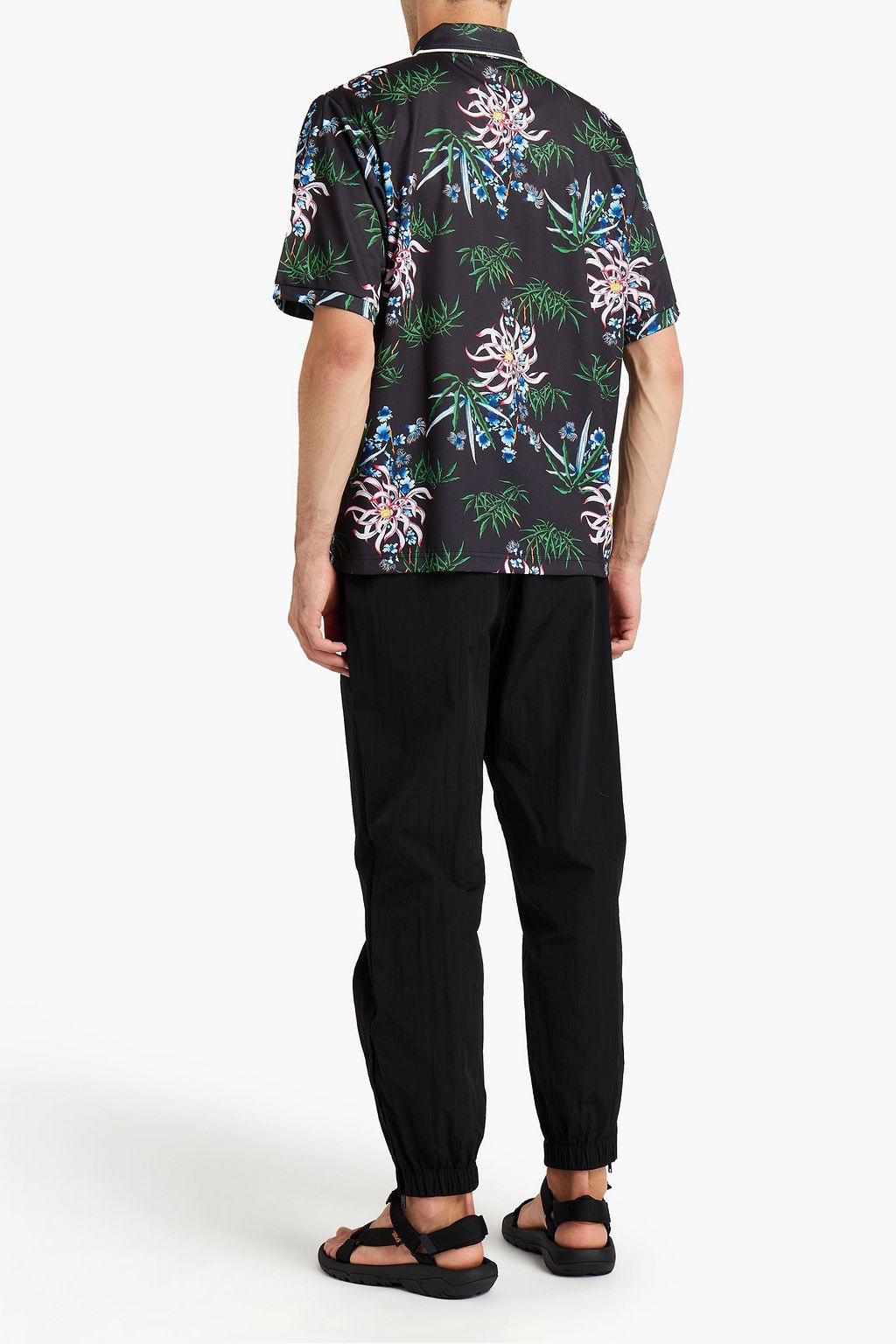KENZO Printed tech-jersey polo shirt
