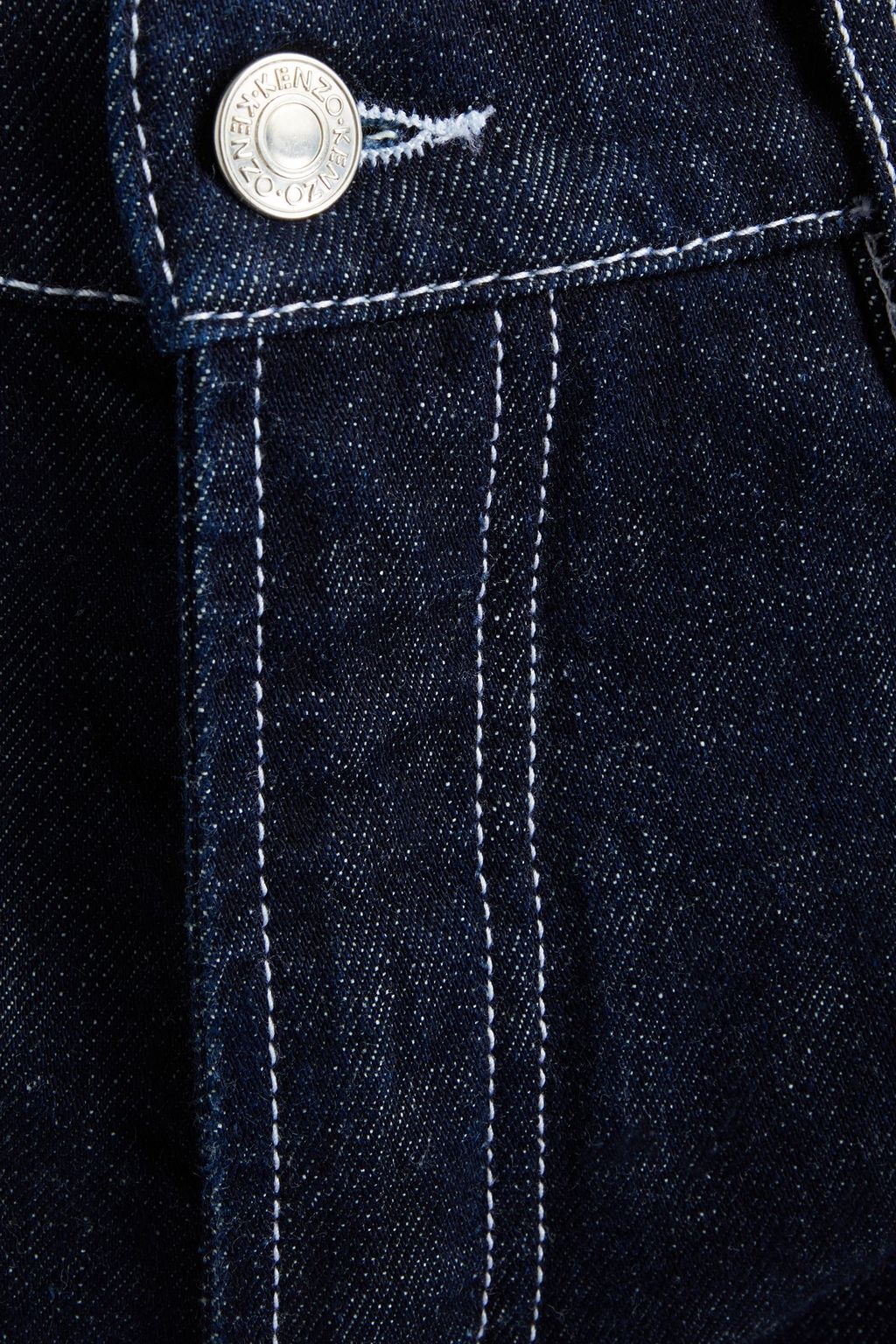 KENZO Tapered logo-appliquéd denim jeans