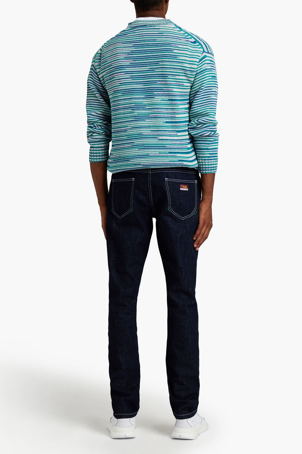 KENZO Tapered logo-appliquéd denim jeans