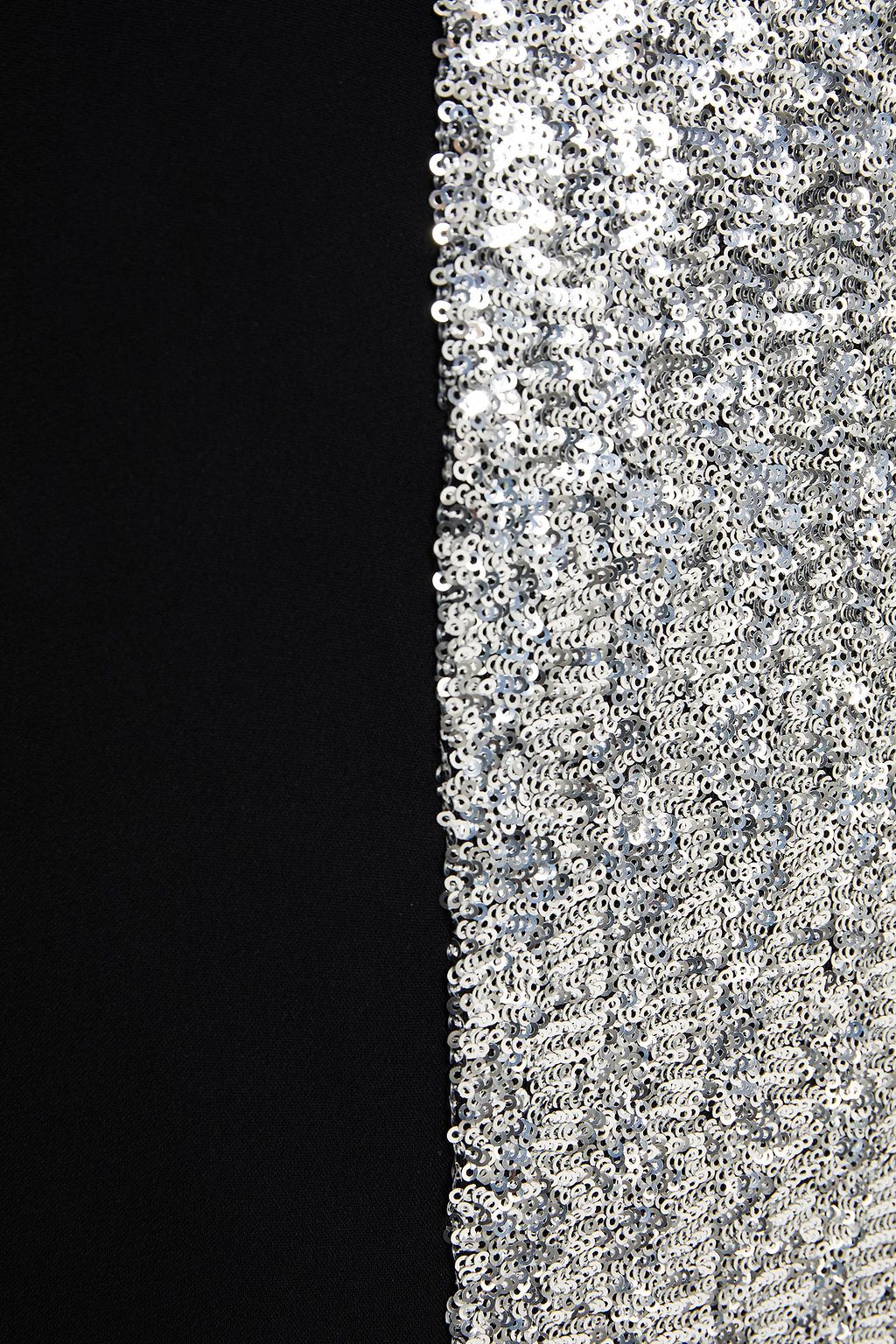ROLAND MOURET Romero sequined mesh-paneled crepe midi skirt