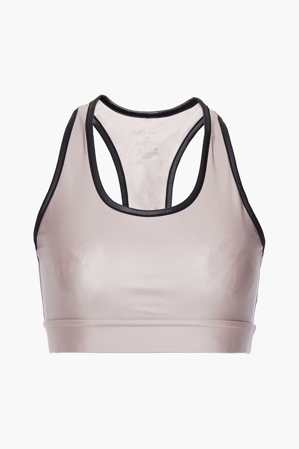 ALL ACCESS Front Row metallic stretch sports bra