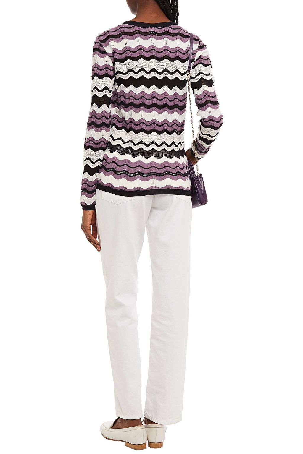 M MISSONI Crochet-knit wool-blend sweater