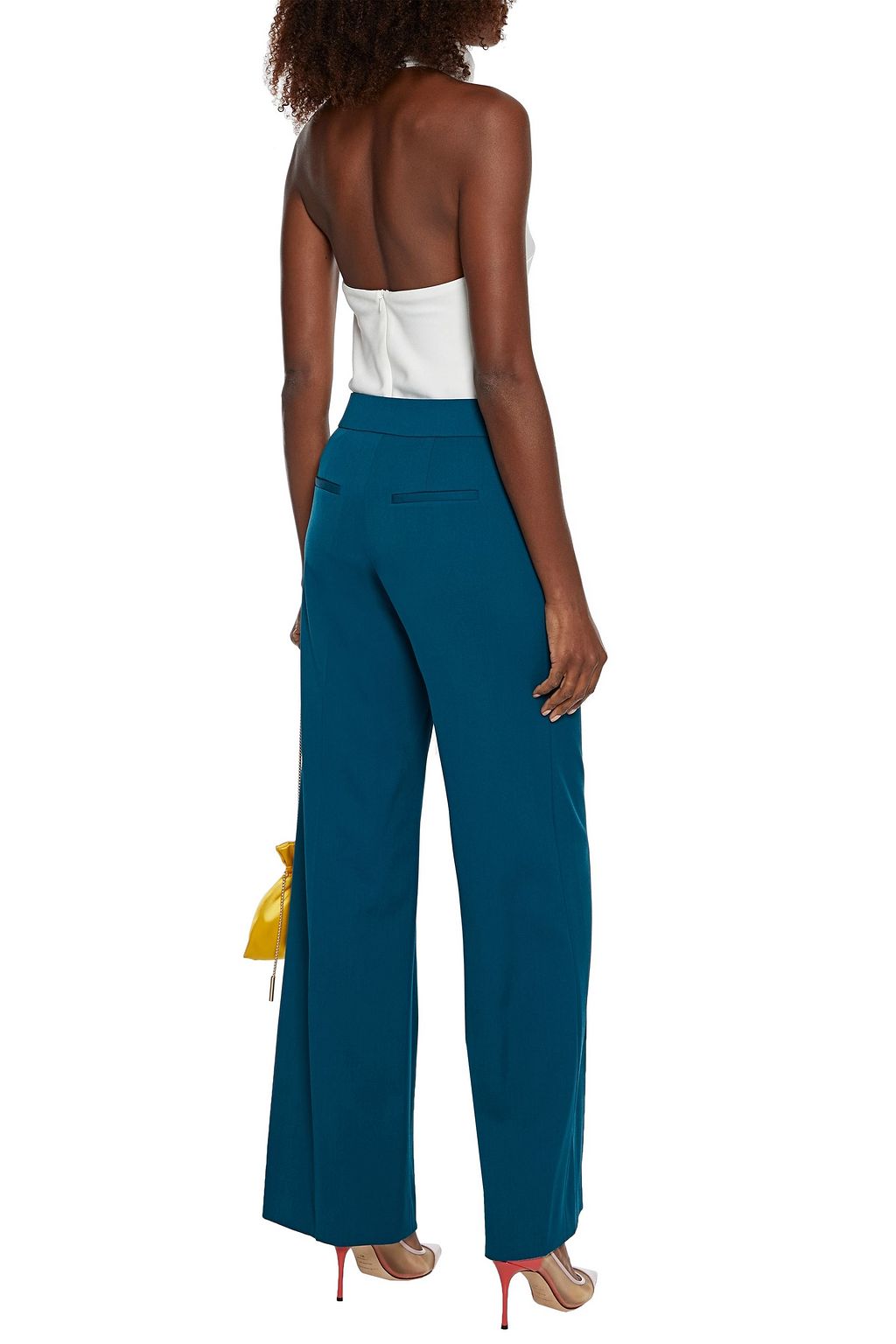 OSCAR DE LA RENTA Wool-blend twill wide-leg pants