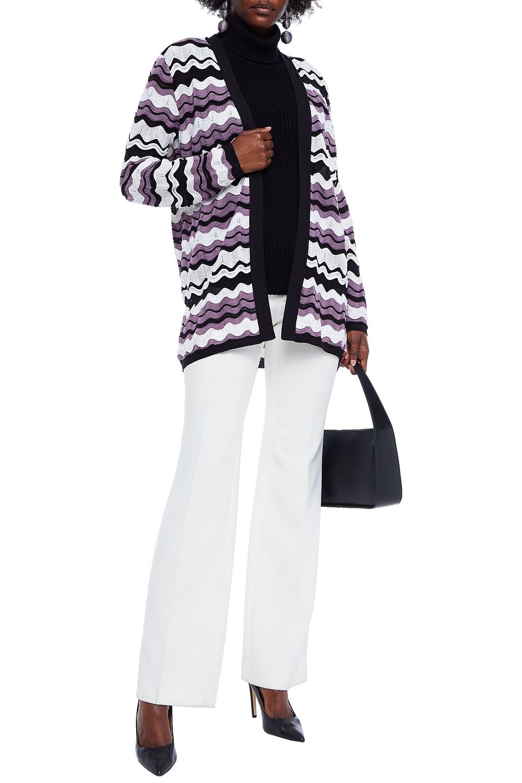M MISSONI Crochet-knit wool-blend cardigan