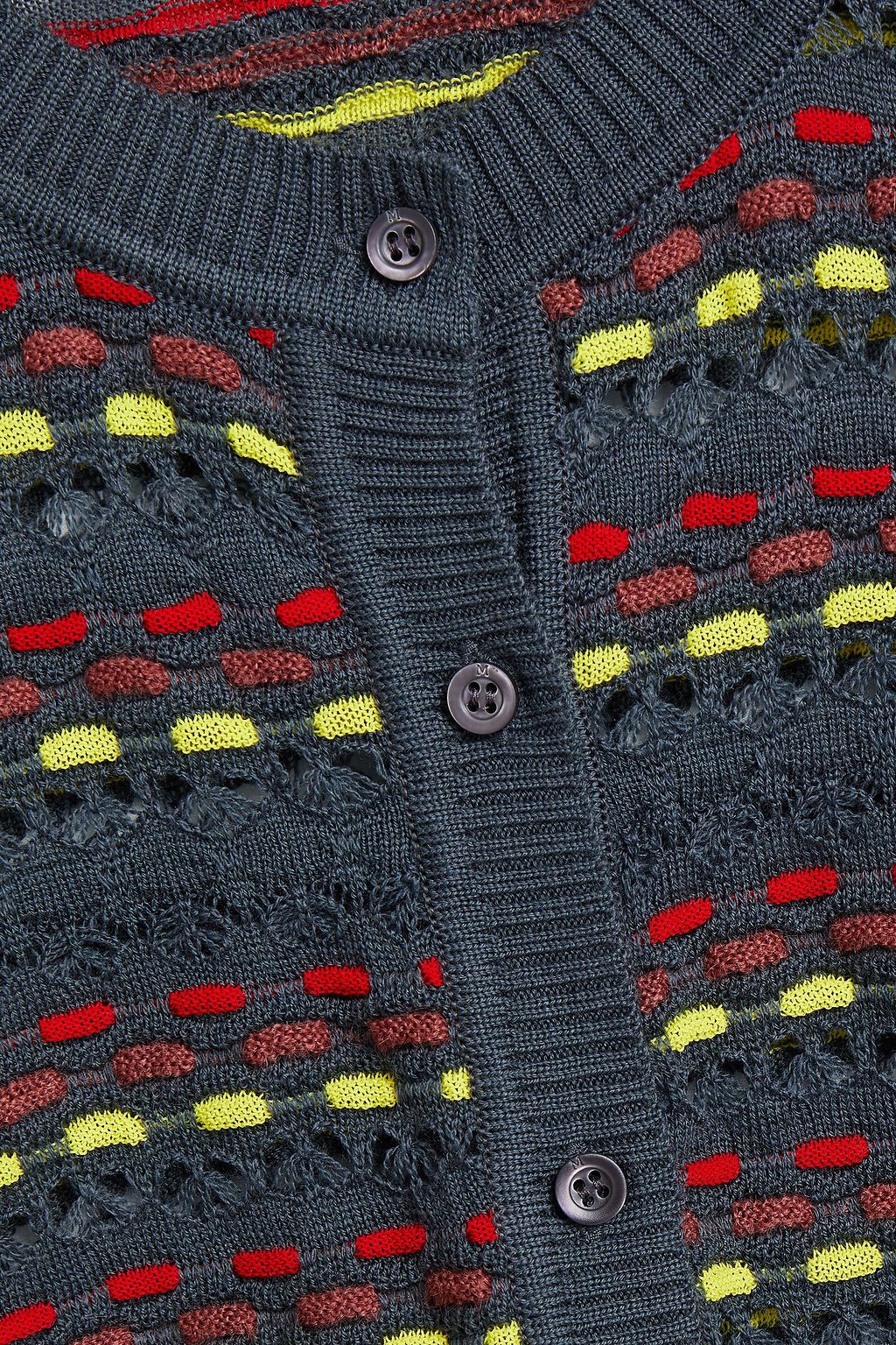M MISSONI Crochet-knit wool-blend cardigan