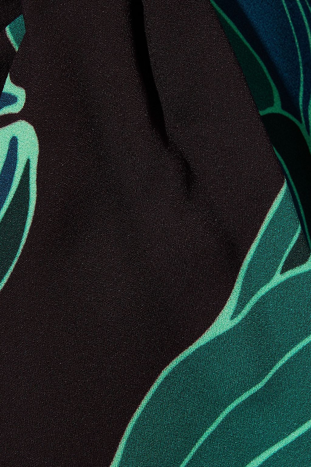 DRIES VAN NOTEN فستان متوسط الطول من الكريب بتصميم منسدل ومزين بطبعة زهور