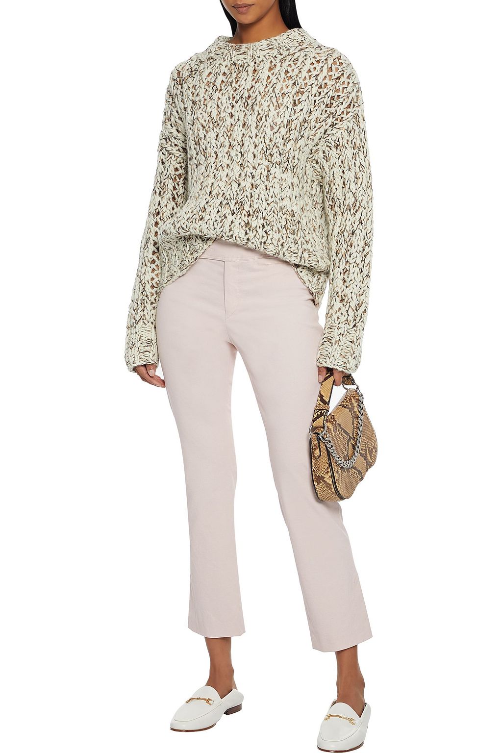 ISABEL MARANT Ludlow cropped cotton-blend straight-leg pants