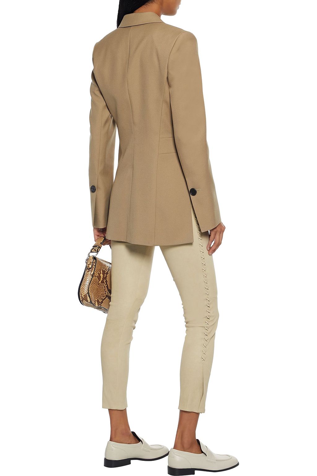 ISABEL MARANT Pretley cropped whipstitched leather skinny pants