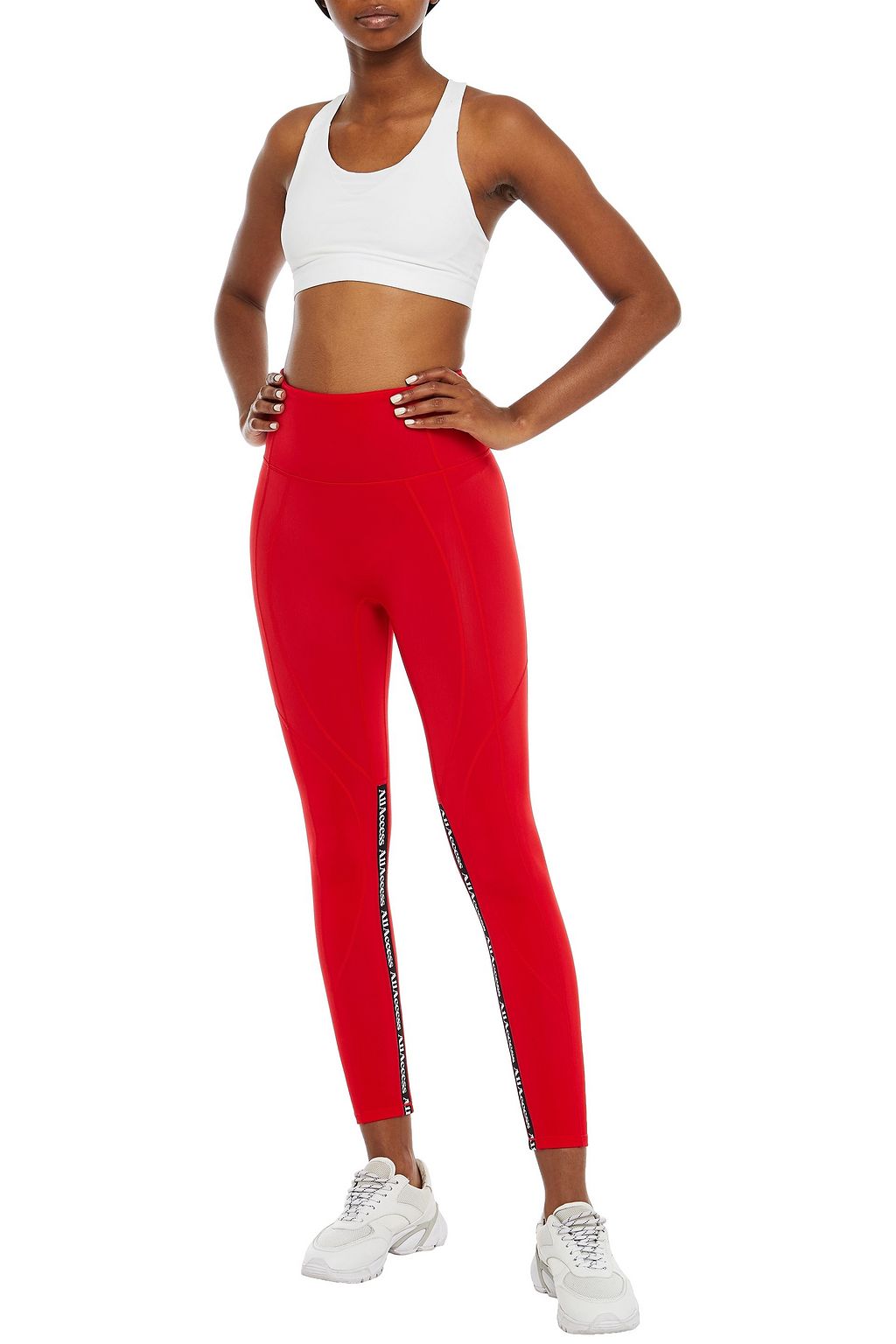 Polar Fleece Headliner jacquard-trimmed stretch leggings
