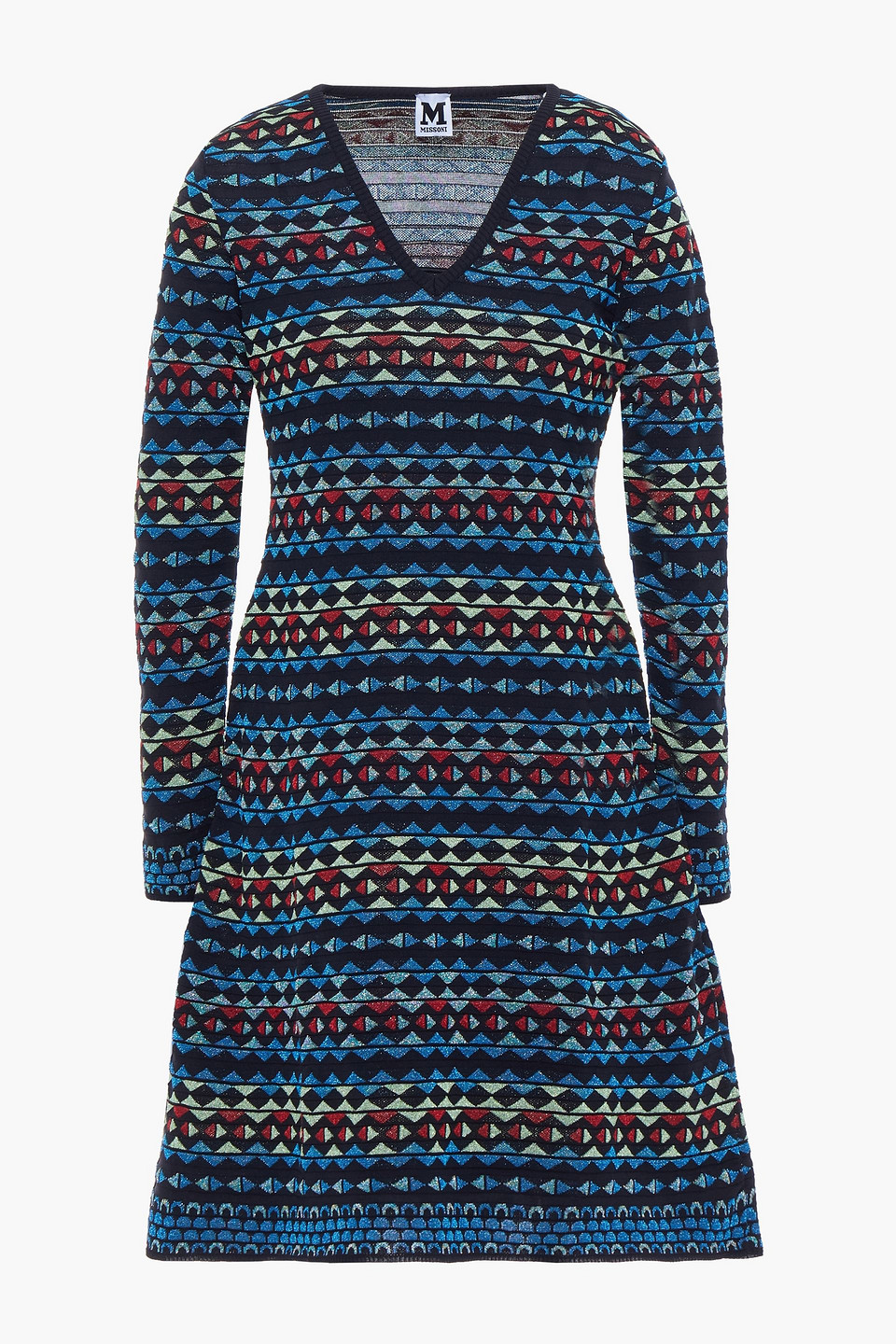 M Missoni Metallic crochet-knit mini dress