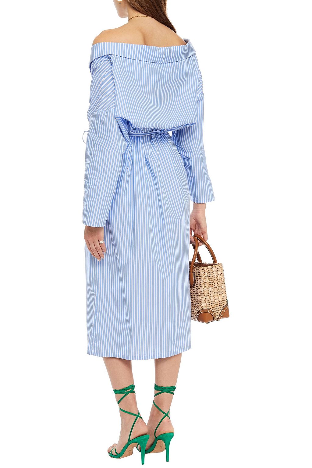 STELLA JEAN Printed cotton midi wrap dress