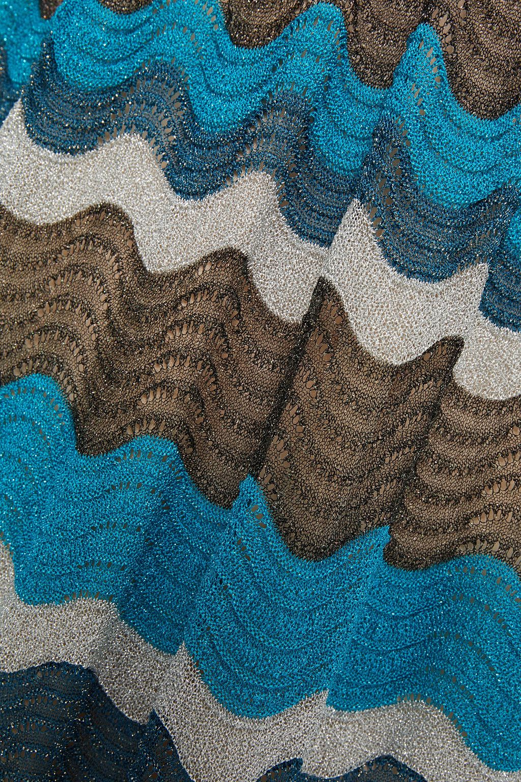 M MISSONI Metallic crochet-knit maxi dress